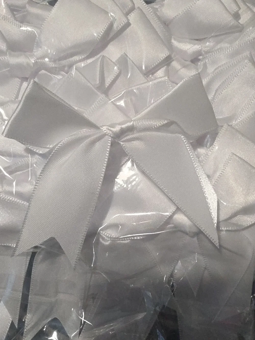 White Satin Ribbon Bows for Party Decor - Home Party Supplies